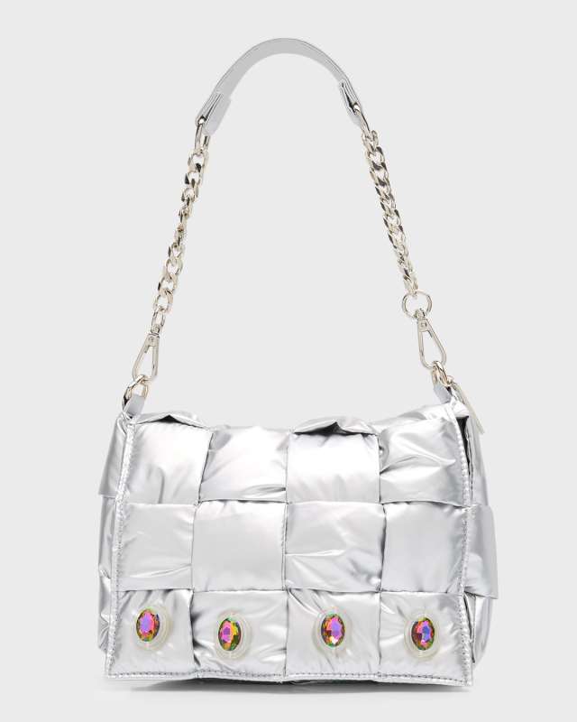 Girl's Quitled Faux Leather Puffer Bag